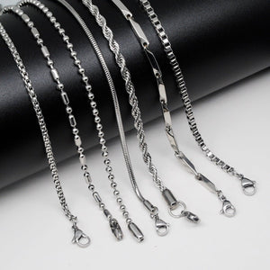 Stainless Steel Necklace Titanium Steel Men And Women - Zambeel