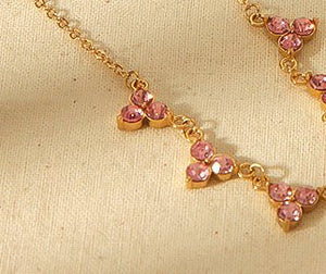 Stainless Steel Necklace Women's 18K Gold Diamond - embedded Non - fading - Zambeel