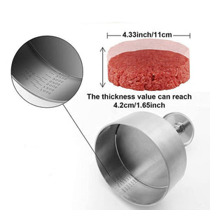 Stainless Steel Patties Mould Burger Meat Press Kitchen Gadgets - Zambeel