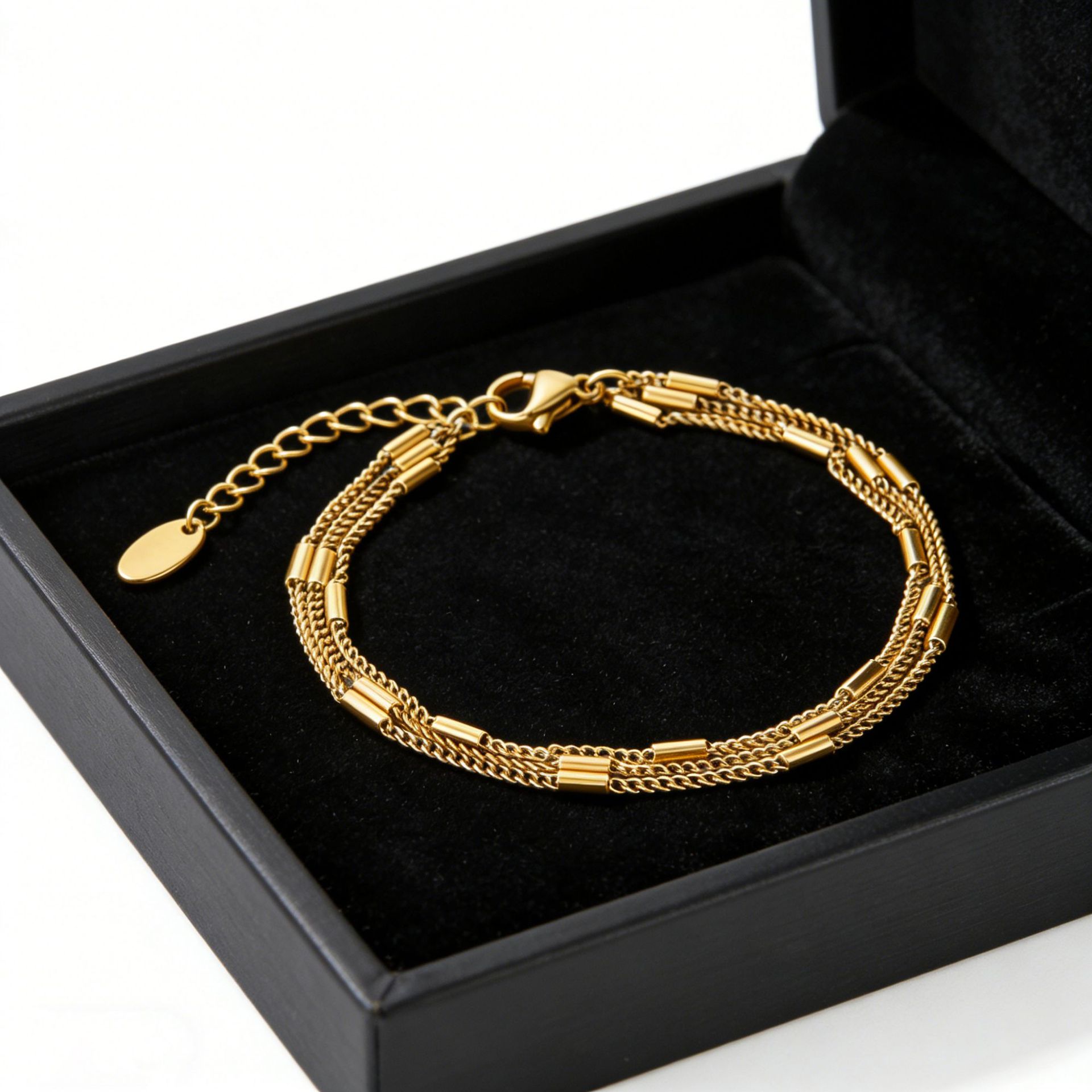 Stainless Steel Plated Minimalist Multi - Layer Bracelet - Zambeel