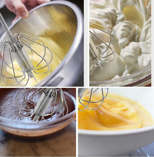 Stainless Steel Semi Automatic Egg Beater Kitchen Tools Hand Held - Zambeel