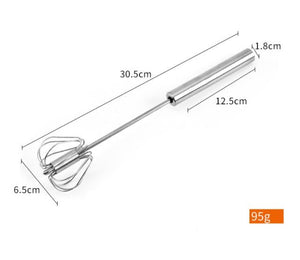 Stainless Steel Semi Automatic Egg Beater Kitchen Tools Hand Held - Zambeel