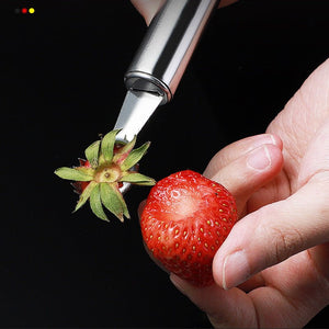 Stainless Steel Strawberry Stem Remover Creative Kitchen Gadgets - Zambeel