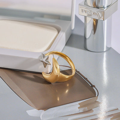 Starry Titanium Steel Ring For Women - Zambeel