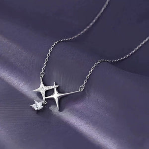 Starry Zircon Necklace For Women Niche Edgy And Cool - Girl Style - Zambeel