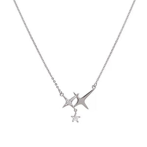 Starry Zircon Necklace For Women Niche Edgy And Cool - Girl Style - Zambeel