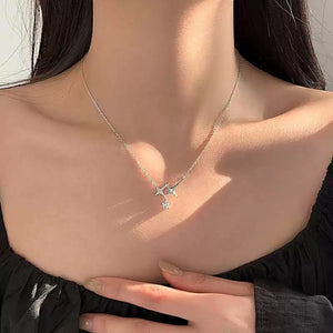 Starry Zircon Necklace For Women Niche Edgy And Cool - Girl Style - Zambeel