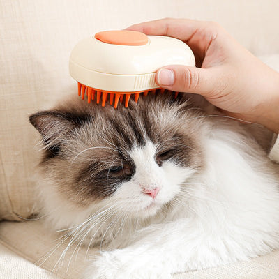 Steamy Cat Brush Cat Dog Grooming Comb Electric Self Cleaning Steam Cat Brush For Massage Avocado Shape Pet Spray Cat Grooming - Zambeel