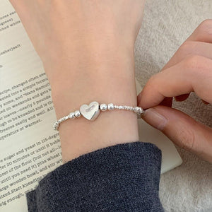 Sterling Silver Small Pieces Of Silver Heart Bracelet Female Niche - Zambeel