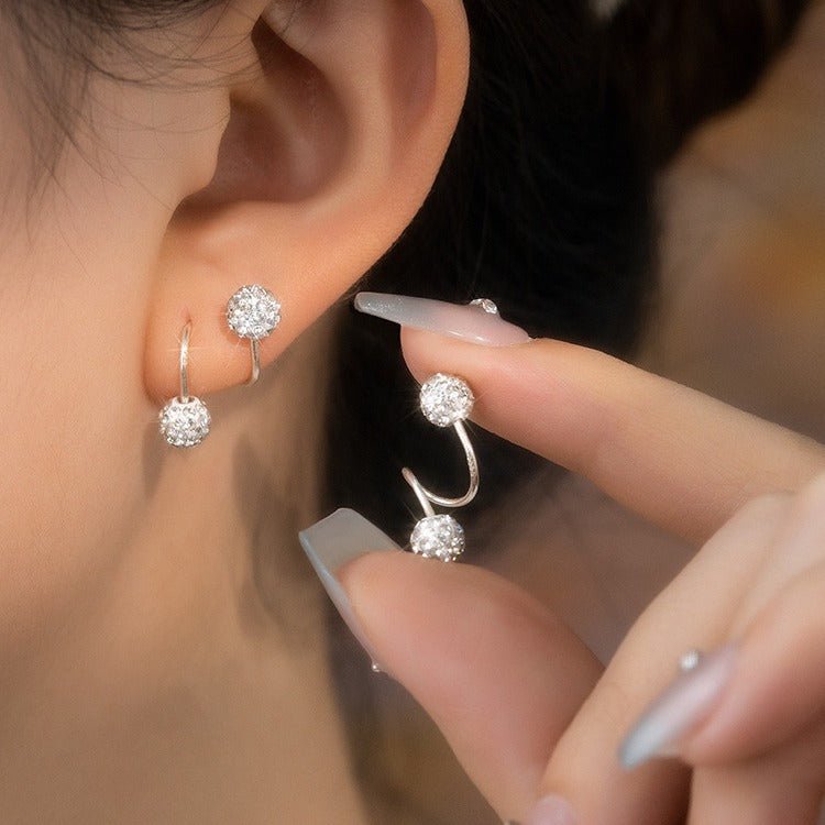 Sterling Silver Spring Screw Design Sense Niche Unique High Fashion Earrings For Women - Zambeel