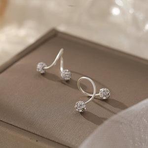 Sterling Silver Spring Screw Design Sense Niche Unique High Fashion Earrings For Women - Zambeel