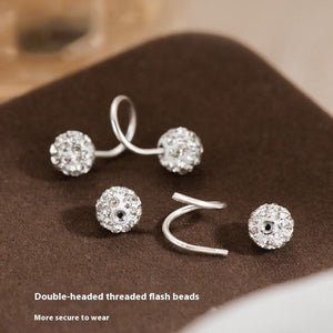 Sterling Silver Spring Screw Design Sense Niche Unique High Fashion Earrings For Women - Zambeel