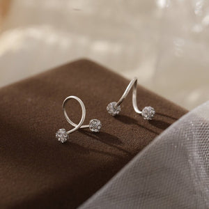 Sterling Silver Spring Screw Design Sense Niche Unique High Fashion Earrings For Women - Zambeel