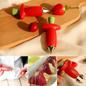 Strawberry Huller Creative Fruit Leaf Remover Kitchen Gadget - Zambeel