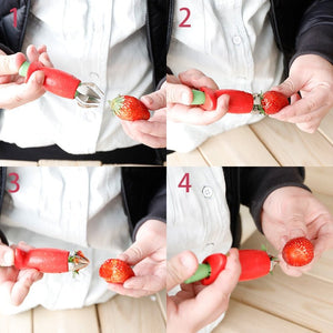 Strawberry Huller Creative Fruit Leaf Remover Kitchen Gadget - Zambeel