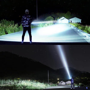 Strong Flashlight Focusing Led Flash Light Rechargeable Super Bright LED Outdoor Xenon Lamp - Zambeel