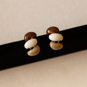Stud Earrings Women's Design Sense Niche Drip Glazed - Zambeel