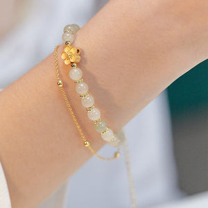 Stylish And Minimalist Double - chain Layered Bracelet - Zambeel
