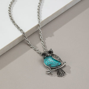 Stylish And Owl Mens Pendant Necklace - Zambeel