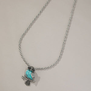 Stylish And Owl Mens Pendant Necklace - Zambeel