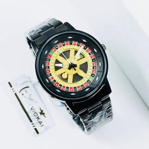 Stylish Roulette Dial Wrist Watch - Zambeel