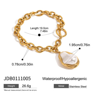 Stylish Stainless Steel Bracelet With 18k Gold Plating - Zambeel