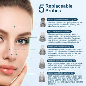 Suction Blackhead Remover Kit Electric Facial Pore Cleanser Acne Cleaner - Zambeel