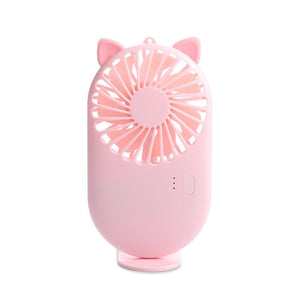 Summer 1pc Cute Portable Mini Fan Handheld USB Chargeable Desktop Fans 3 Mode Adjustable Summer Cooler For Outdoor Travel Office - Zambeel