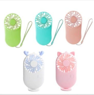 Summer 1pc Cute Portable Mini Fan Handheld USB Chargeable Desktop Fans 3 Mode Adjustable Summer Cooler For Outdoor Travel Office - Zambeel