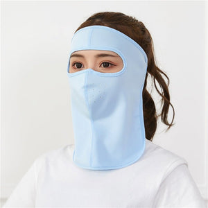 Summer Ice Silk Breathable Mask female Sunscreen Full Face Mask - Zambeel