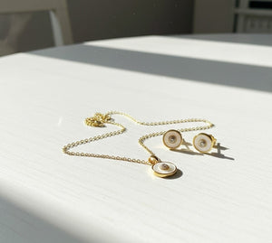 Sunburst Pearl Cluster Jewelry Set - Zambeel