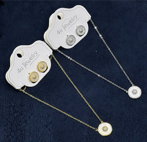 Sunburst Pearl Cluster Jewelry Set - Zambeel