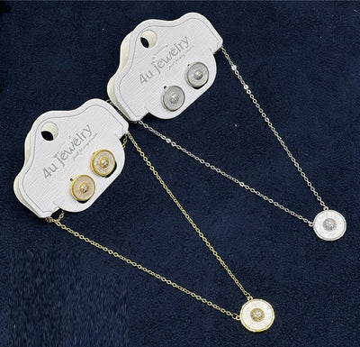 Sunburst Pearl Cluster Jewelry Set - Zambeel