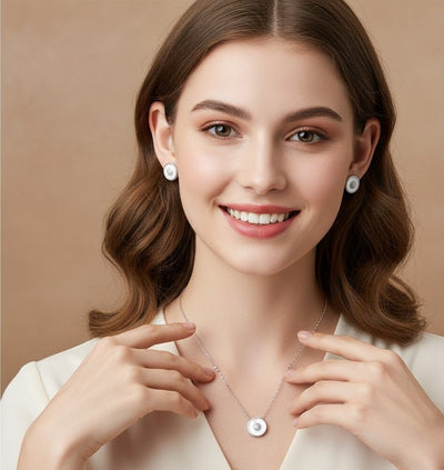 Sunburst Pearl Cluster Jewelry Set - Zambeel