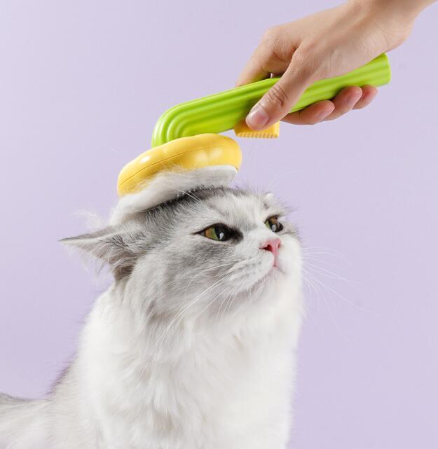 Sunflower Pet Cat And Dog General Cleaning Hair Massage Comb - Zambeel