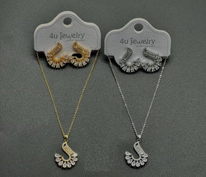 Swan Curve Necklace Set - Zambeel