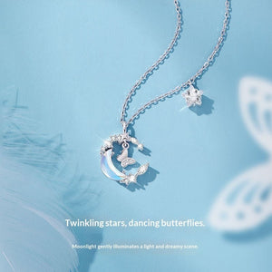 Sweet And Elegant Butterfly Necklace For Women Perfect For Moonlit Nights - Zambeel