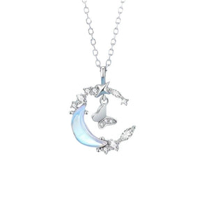 Sweet And Elegant Butterfly Necklace For Women Perfect For Moonlit Nights - Zambeel