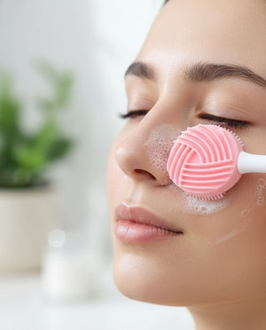 Sweet Beauty - 3 - in - 1 Silicone Gel Face Cleaning Makeup Puff Set - Zambeel