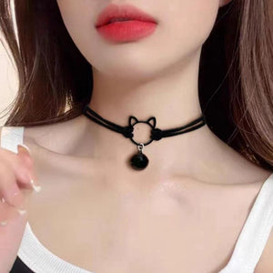 Sweet Cool Hot Girl Dark Cat Necklace Special - interest Design High Sense - Zambeel