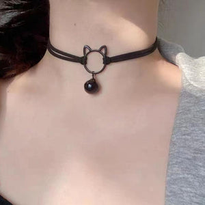 Sweet Cool Hot Girl Dark Cat Necklace Special - interest Design High Sense - Zambeel