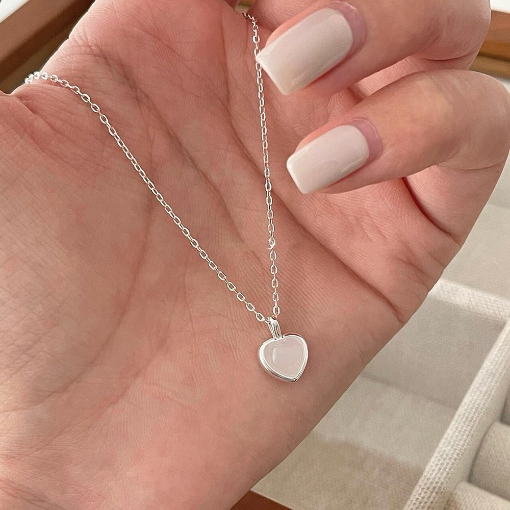 Sweet Pendant Rock Candy Heart Clavicle Necklace - Zambeel