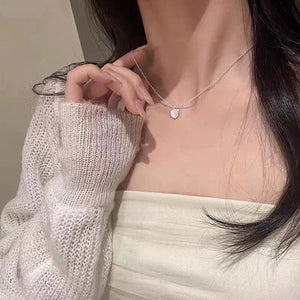 Sweet Pendant Rock Candy Heart Clavicle Necklace - Zambeel