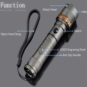 T6 Aluminum Alloy Rotating Focusing Flashlight - Zambeel