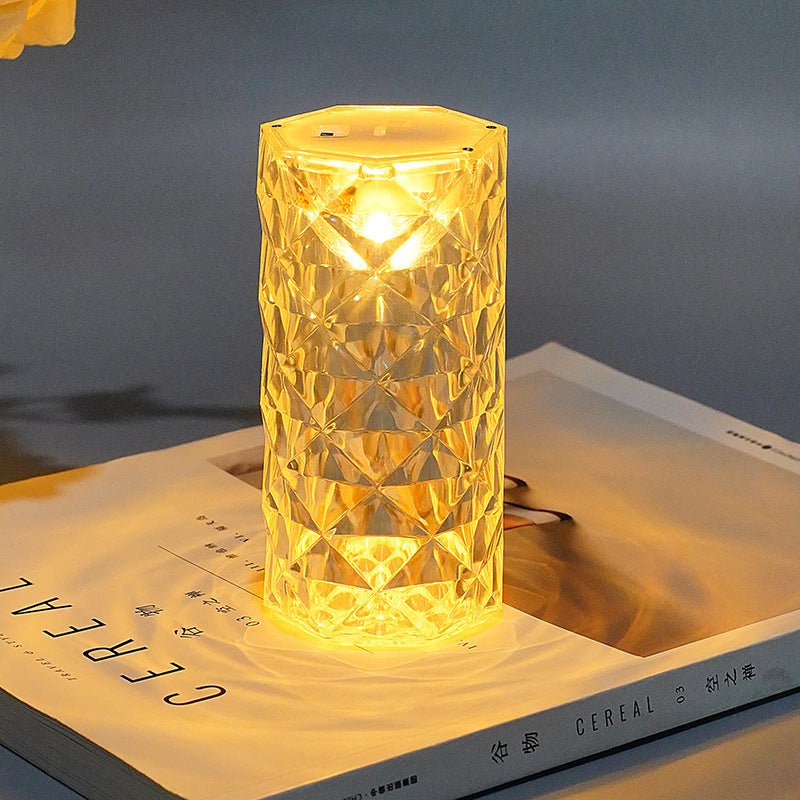 Table Lamp Lighting Rose Atmosphere Lamp Crystal Bedside Small Night Light - Zambeel
