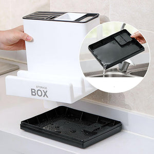 Tableware Storage Holders Kitchen Knife Plastic Storages Racks For Kitchen Convenience Cabinet Kitchen Gadgets - Zambeel
