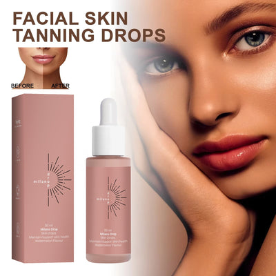 Tanning Face Serum Face Body Tanning Bed Outdoor Fine Line Repair Skin Serum Dark Bronzer Self Tanning Serum Drops - Zambeel