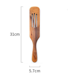 Teak Cooking Spatula Wood Spatula Salad Spatula - Zambeel