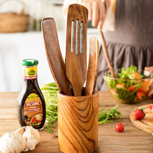Teak Cooking Spatula Wood Spatula Salad Spatula - Zambeel