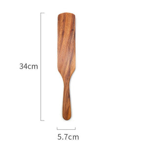 Teak Cooking Spatula Wood Spatula Salad Spatula - Zambeel